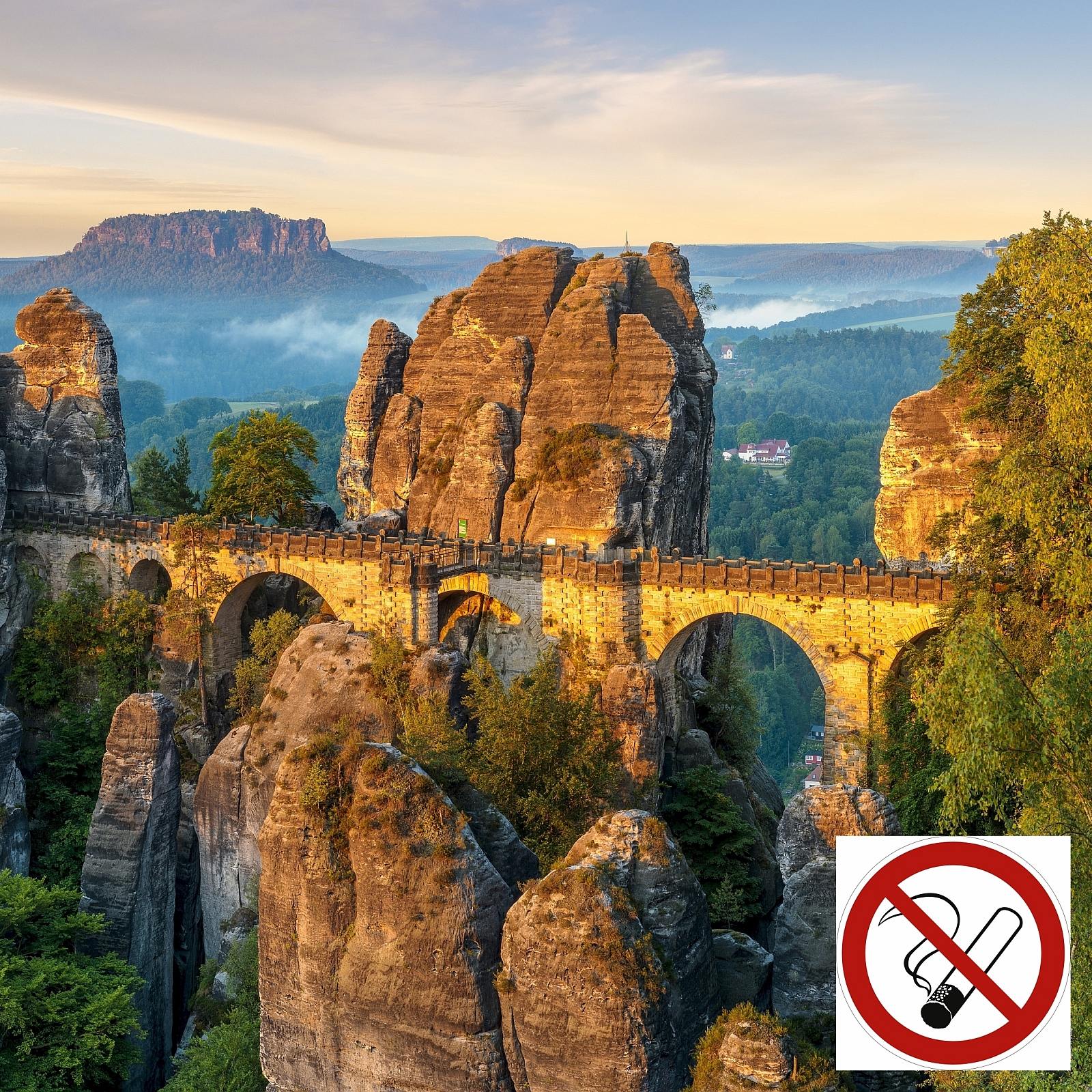Rauchverbot im Basteigebiet